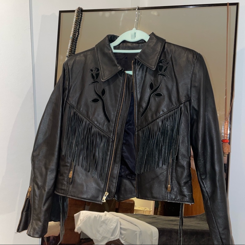 Vintage Leather Biker Jacket